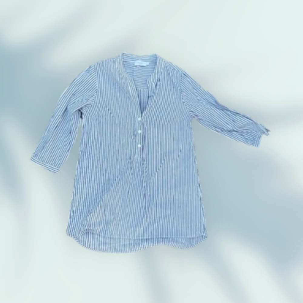 Harshman Blue Striped Women's Tunic Size Small